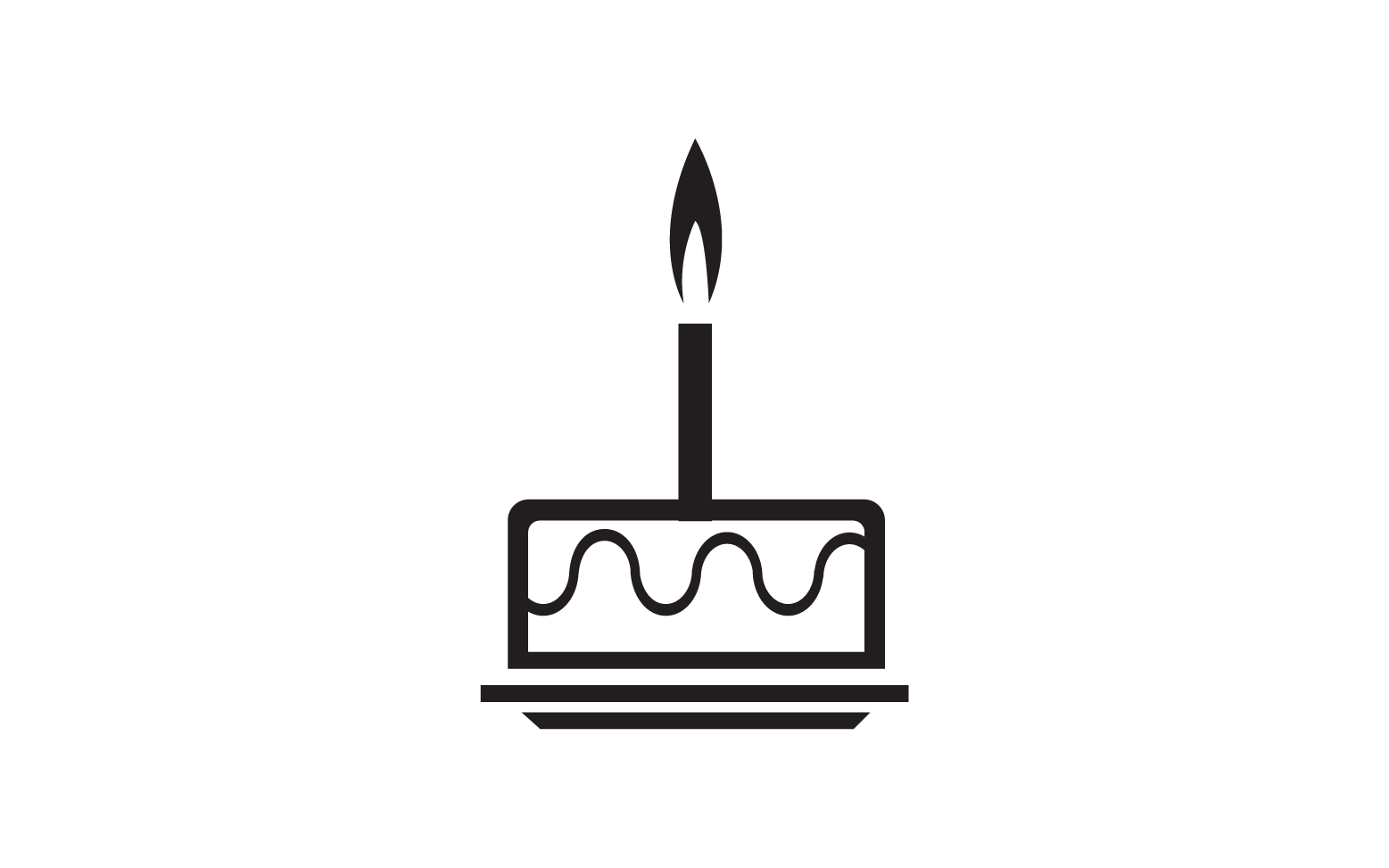 Birthday cake logo icon version v59