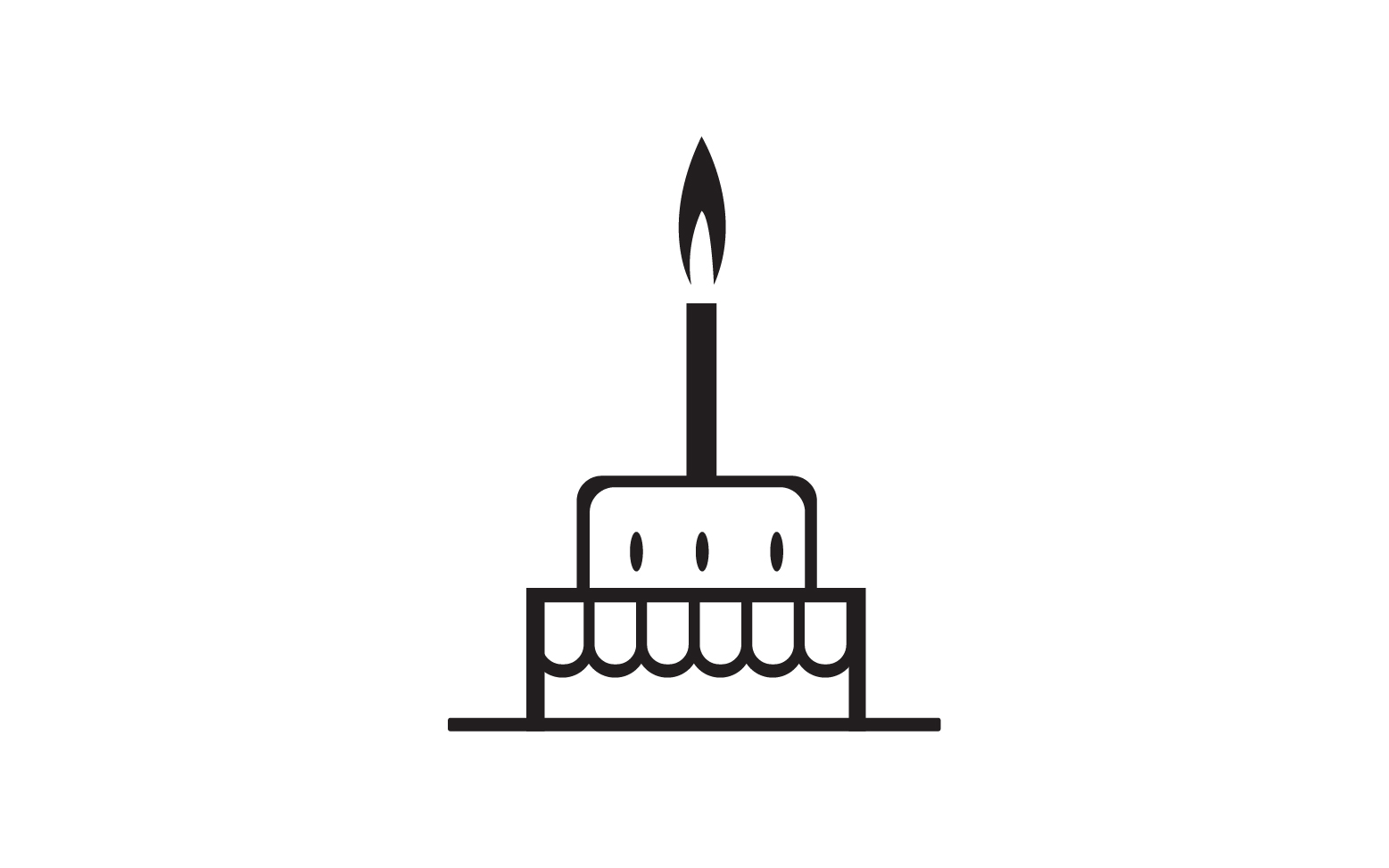 Birthday cake logo icon version v61