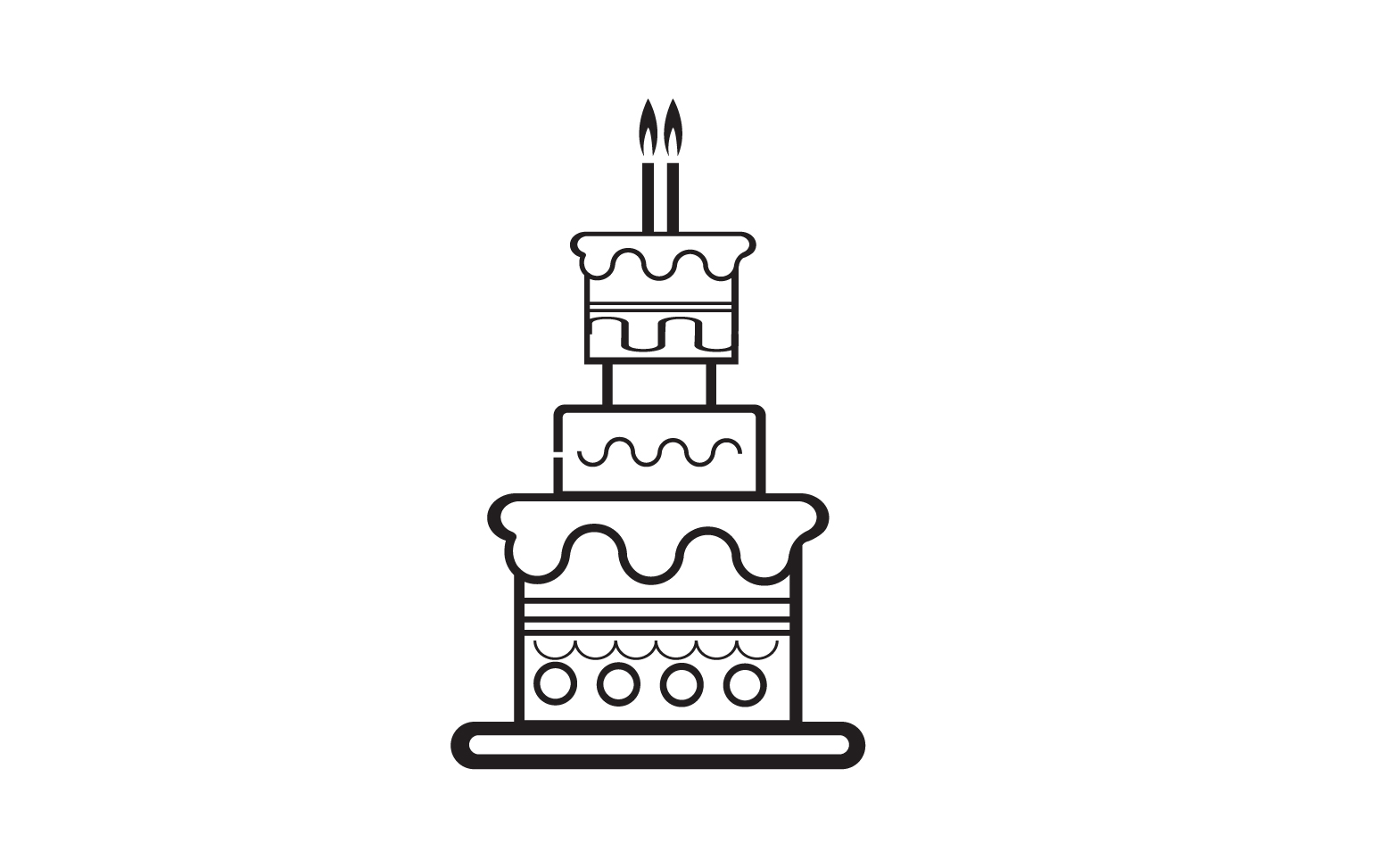 Birthday cake logo icon version v63