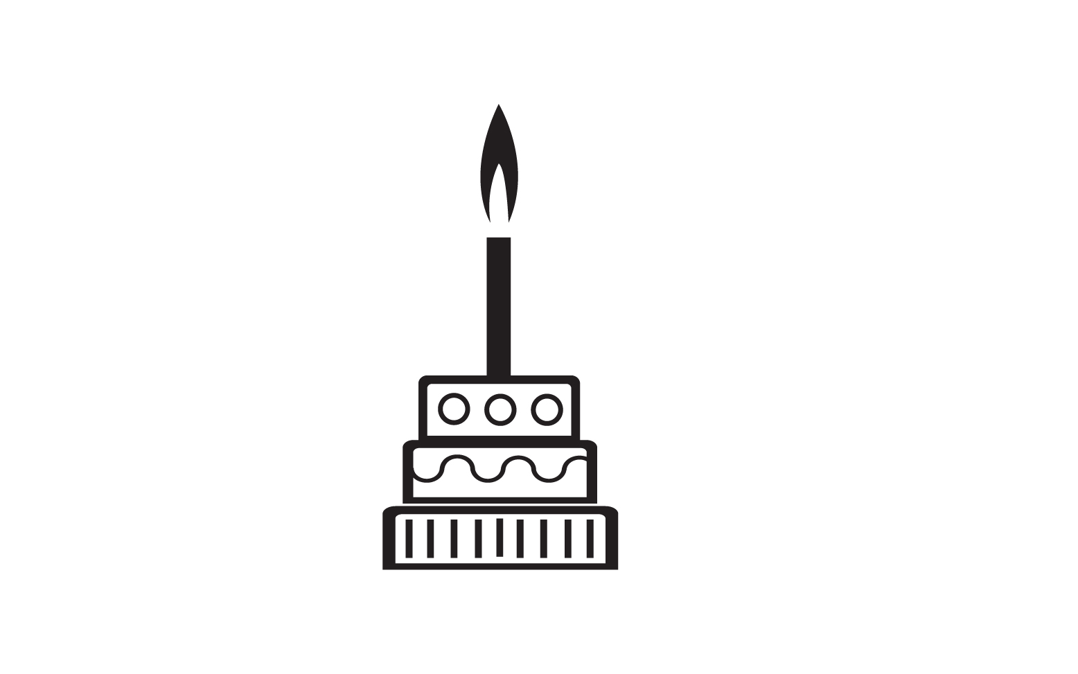 Birthday cake logo icon version v62