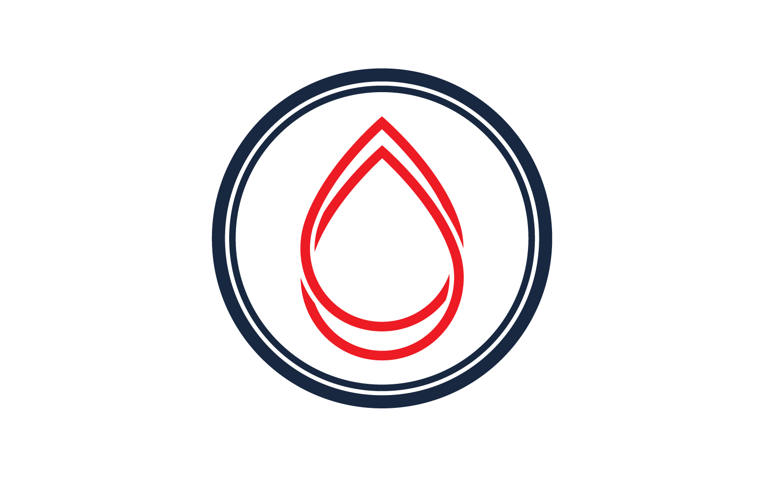 Blood drop icon logo template version v3
