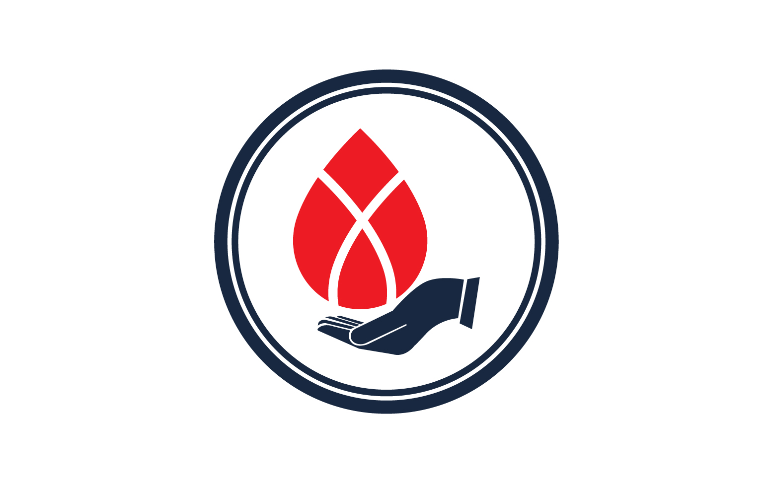 Blood drop icon logo template version v12