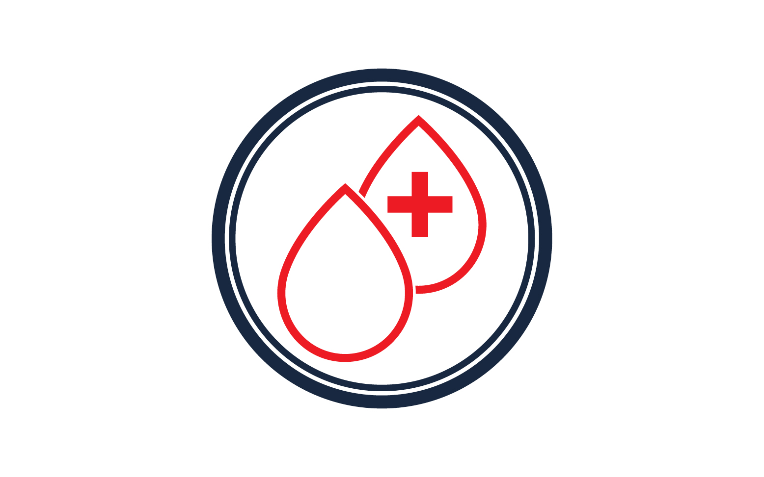 Blood drop icon logo template version v22