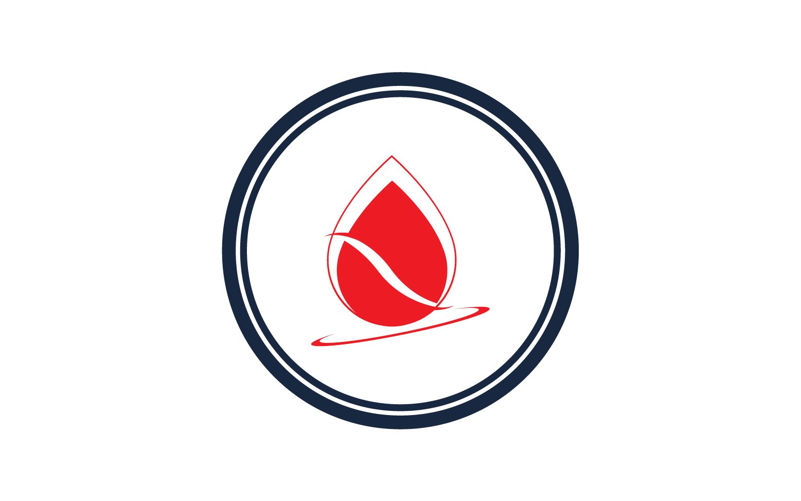 Blood drop icon logo template version v34