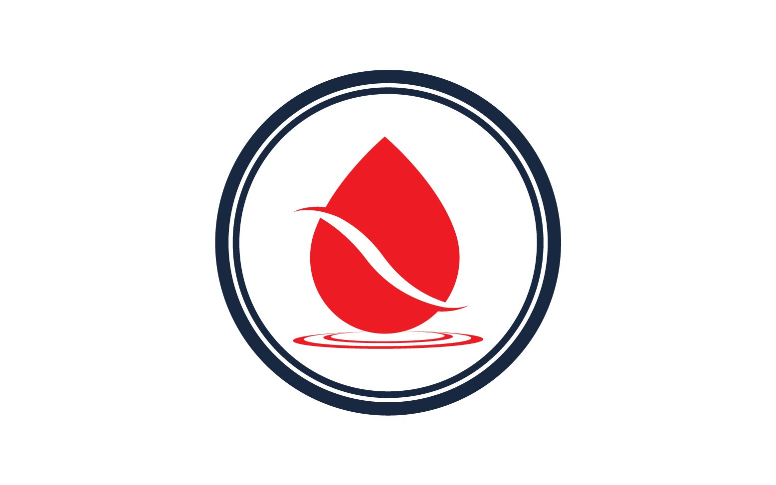 Blood drop icon logo template version v33