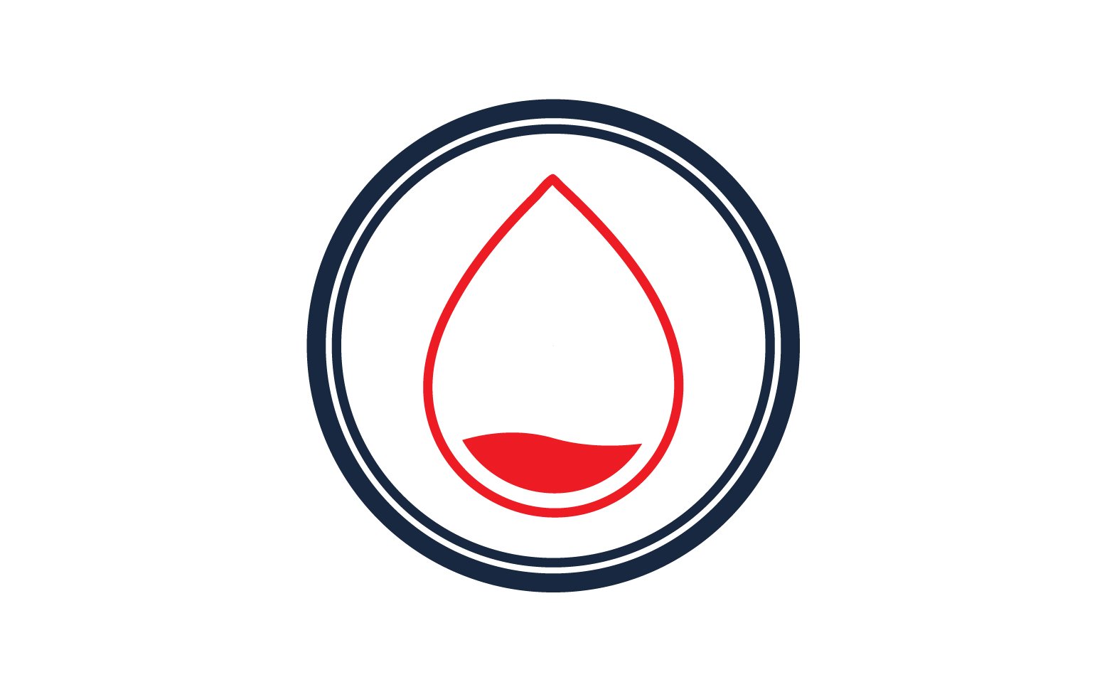 Blood drop icon logo template version v32