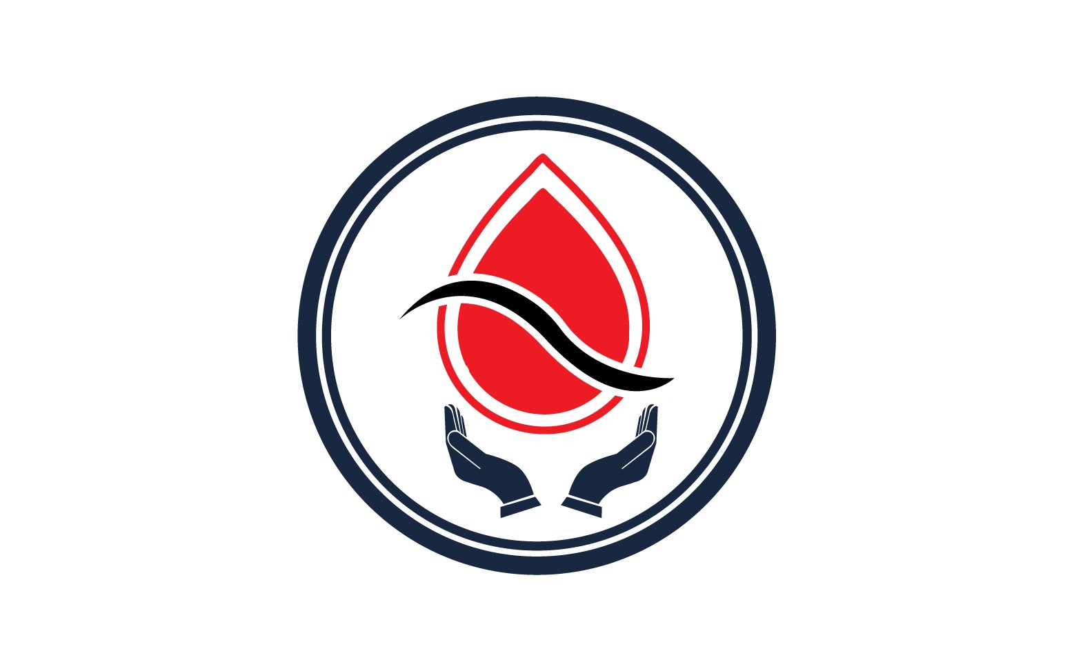 Blood drop icon logo template version v37