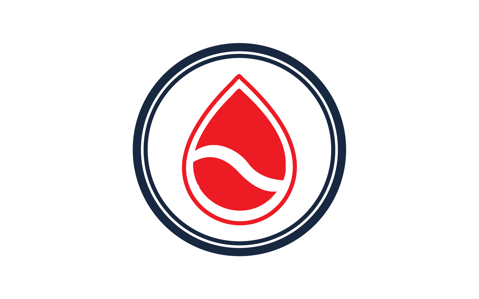 Blood drop icon logo template version v40