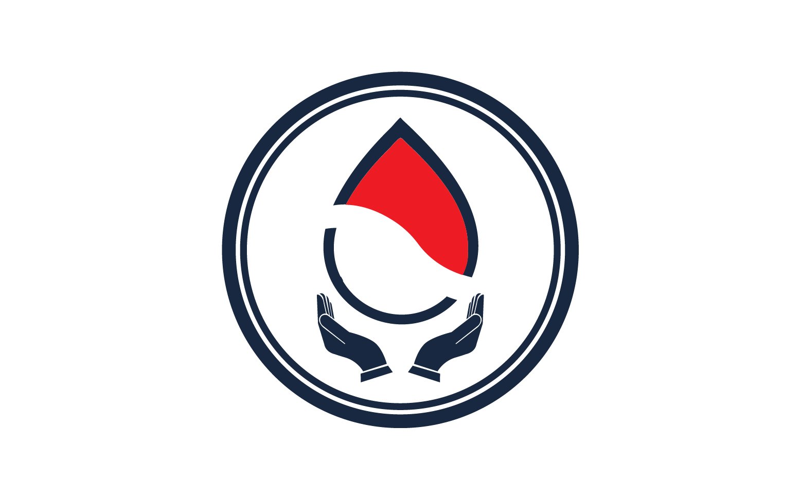 Blood drop icon logo template version v45