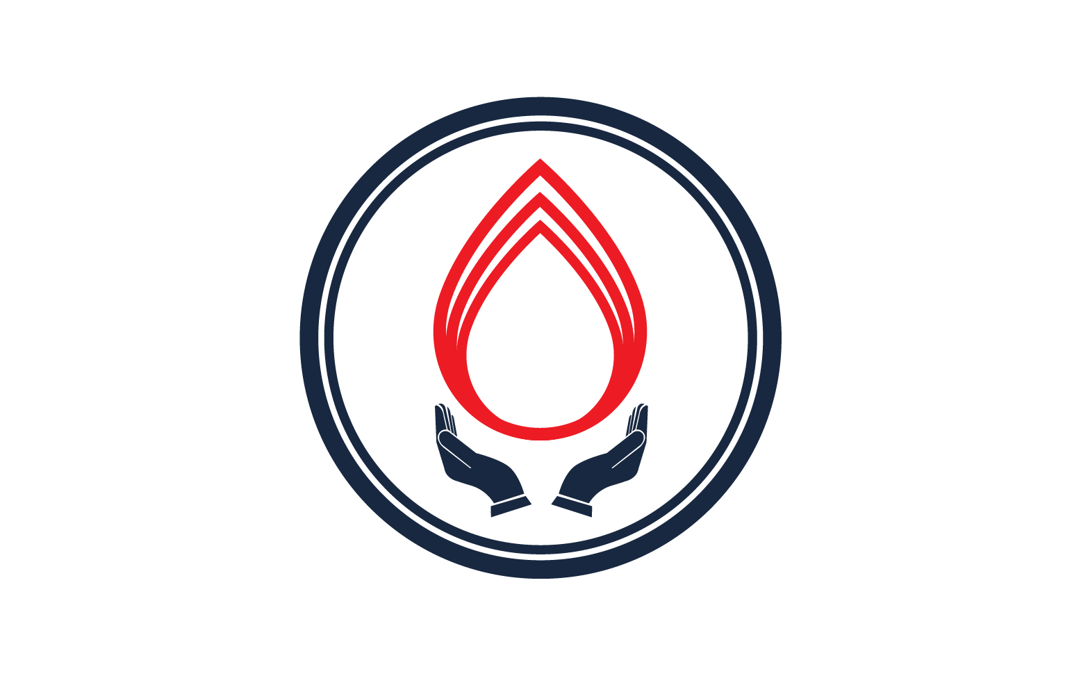 Blood drop icon logo template version v41