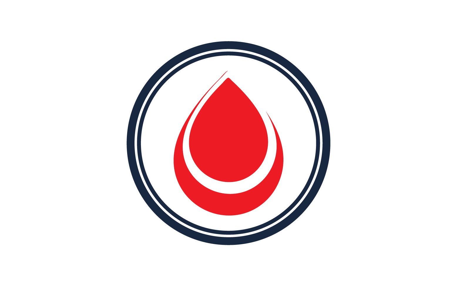 Blood drop icon logo template version v39