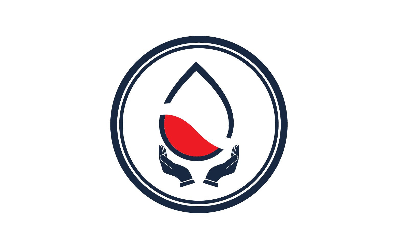 Blood drop icon logo template version v53