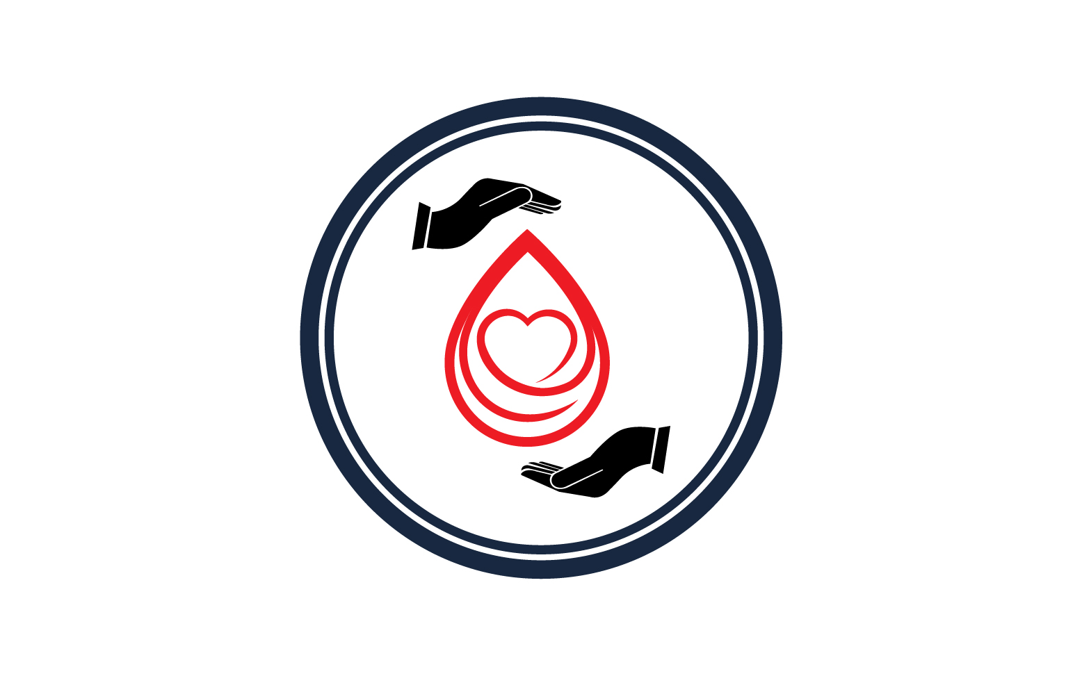 Blood drop icon logo template version v57