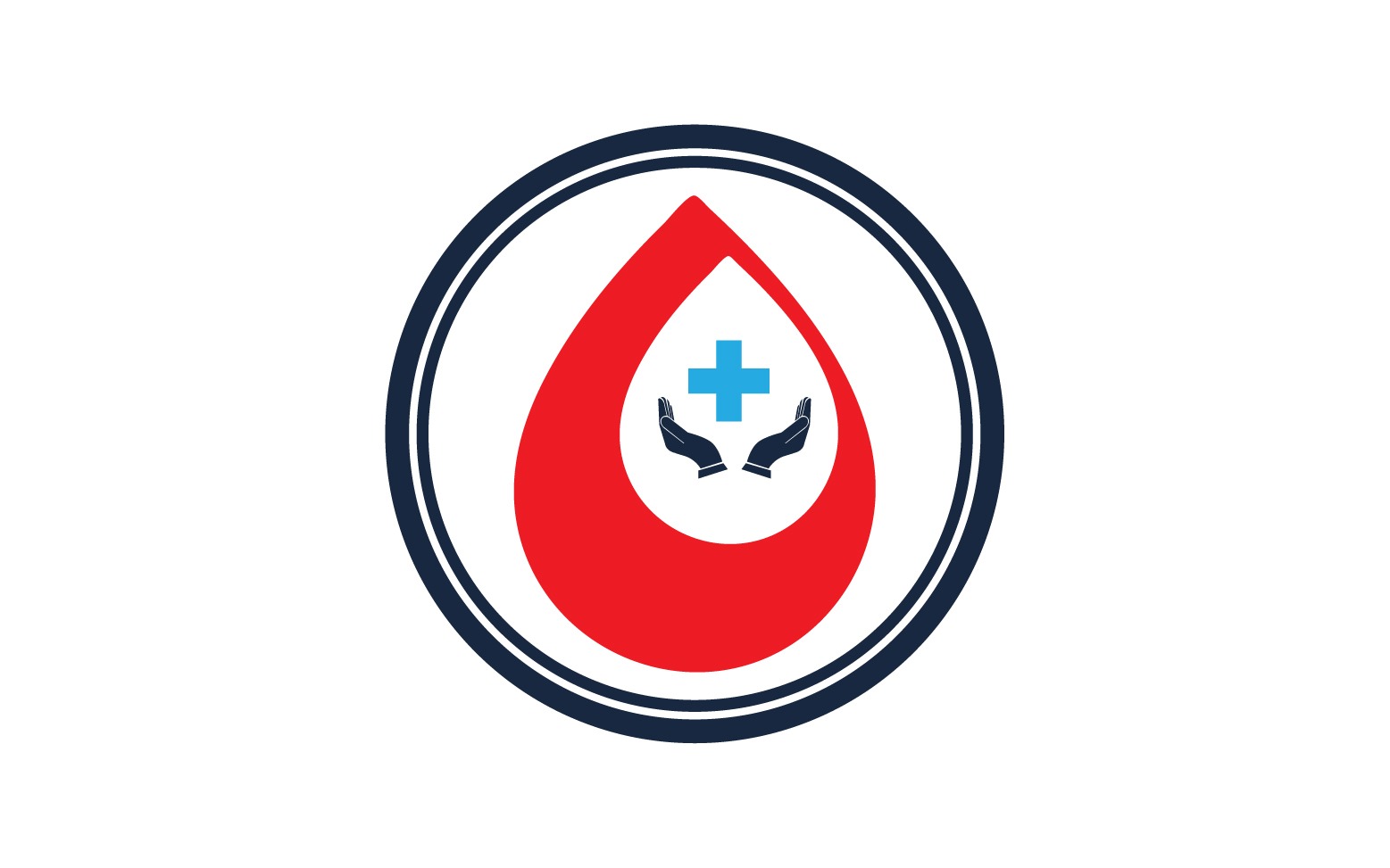 Blood drop icon logo template version v61