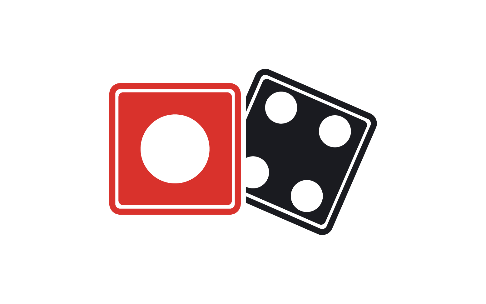 Dice game poxer logo icon  template version v25