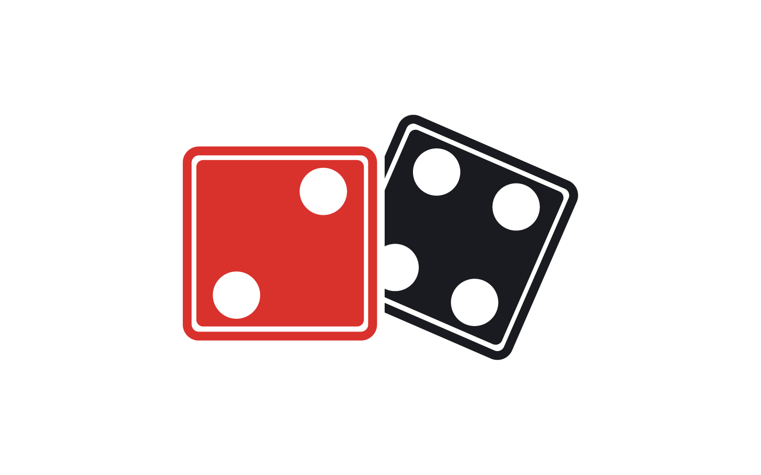 Dice game poxer logo icon  template version v26