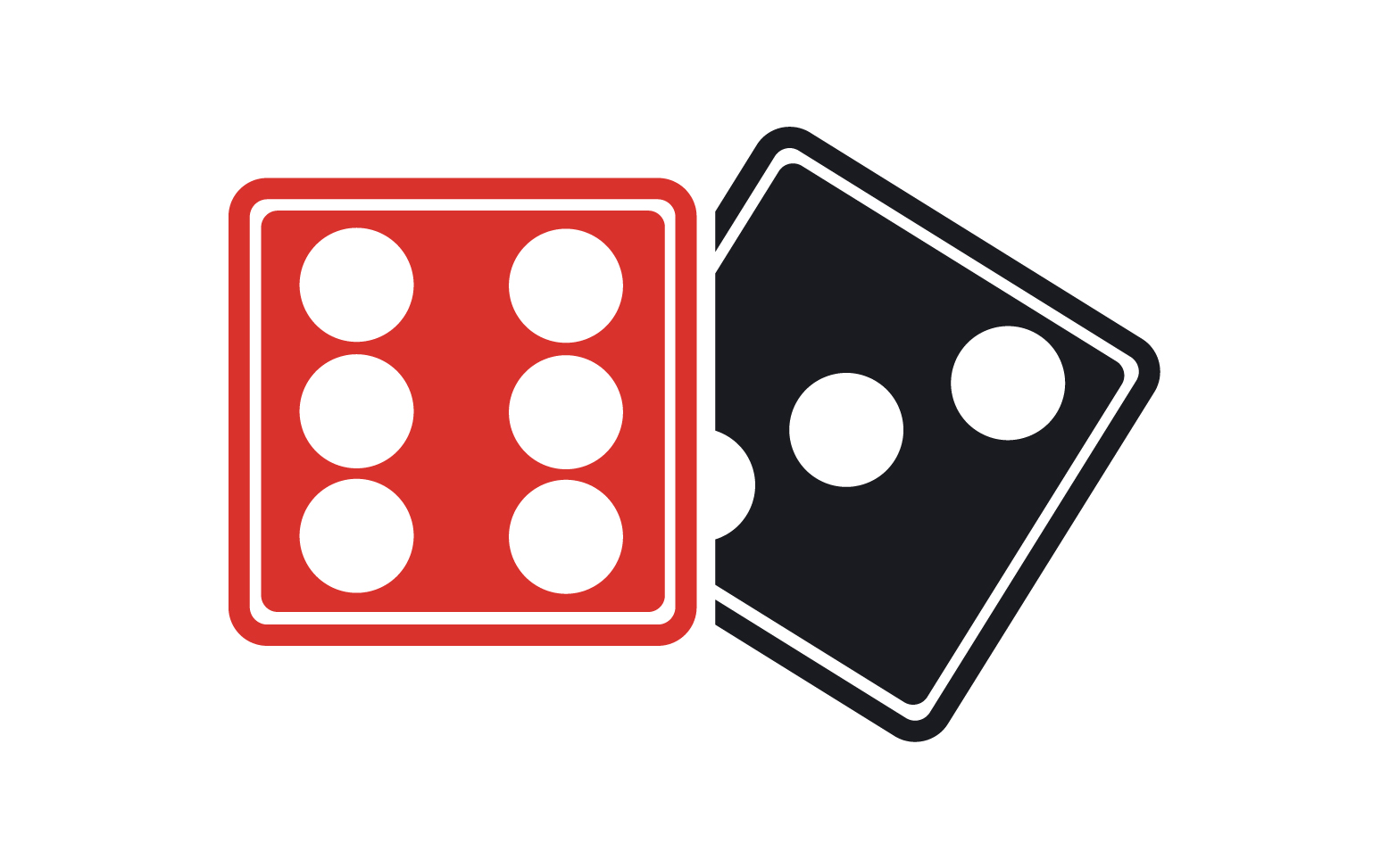 Dice game poxer logo icon  template version v38