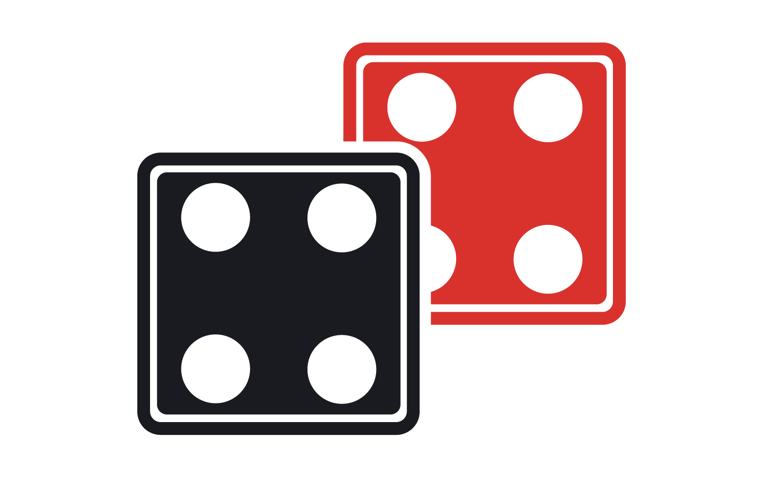 Dice game poxer logo icon  template version v39