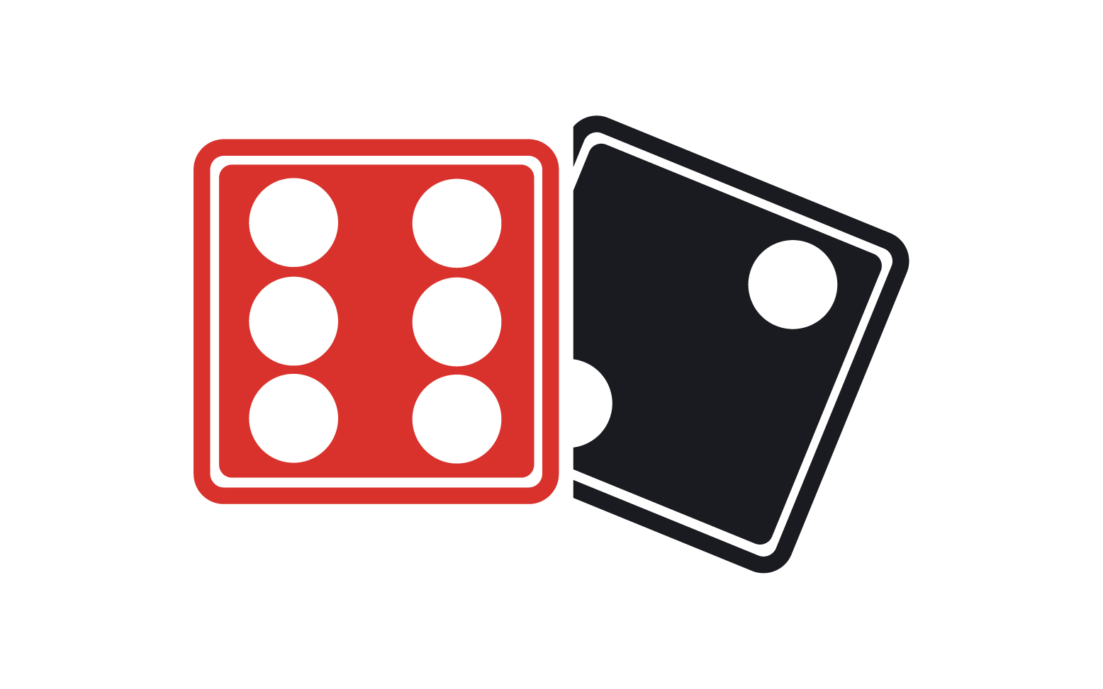 Dice game poxer logo icon  template version v46