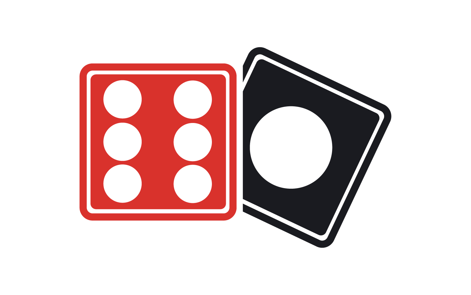 Dice game poxer logo icon  template version v54