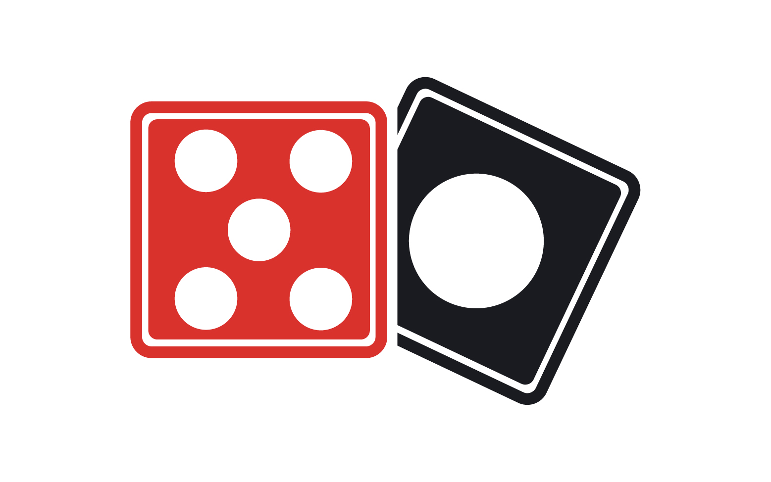 Dice game poxer logo icon  template version v53