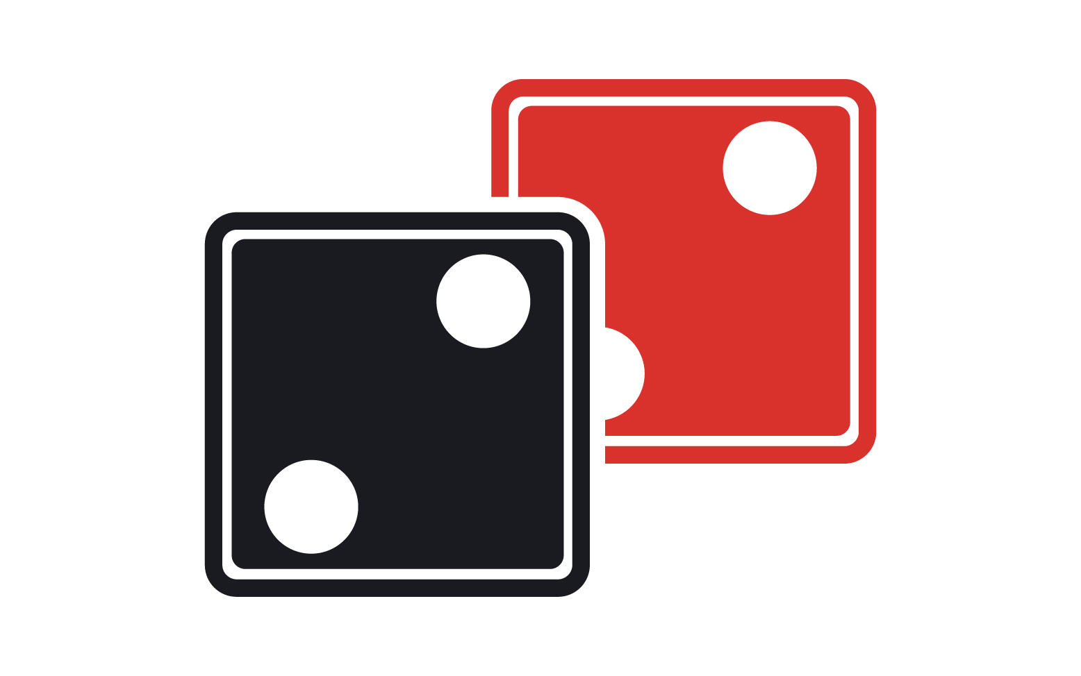 Dice game poxer logo icon  template version v55