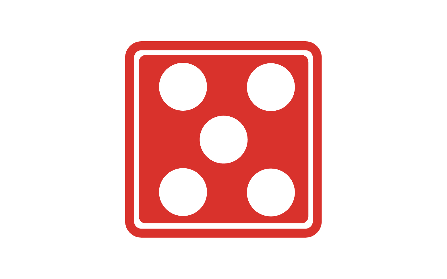 Dice game poxer logo icon  template version v61