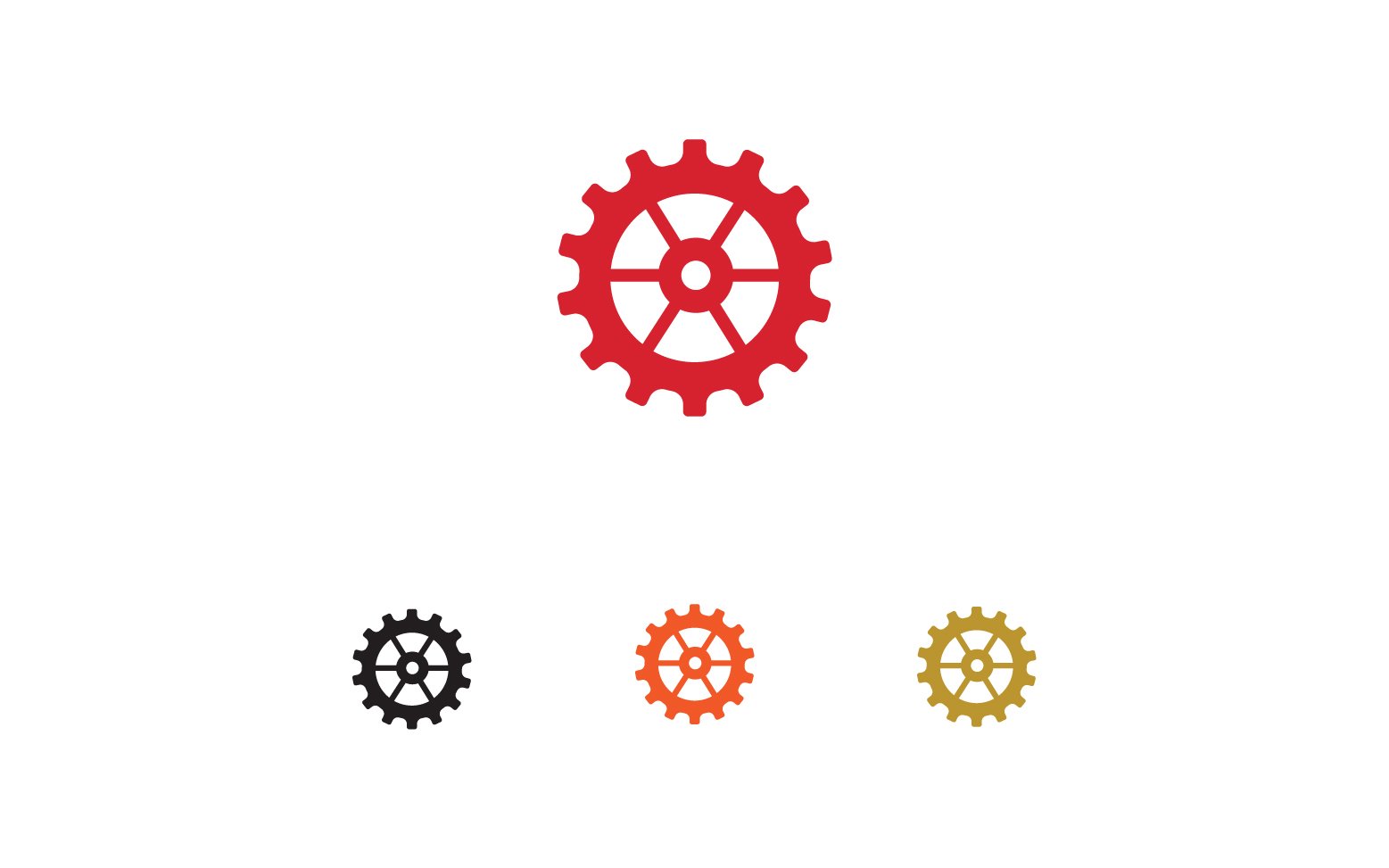 Gear box logo icon template vector v13