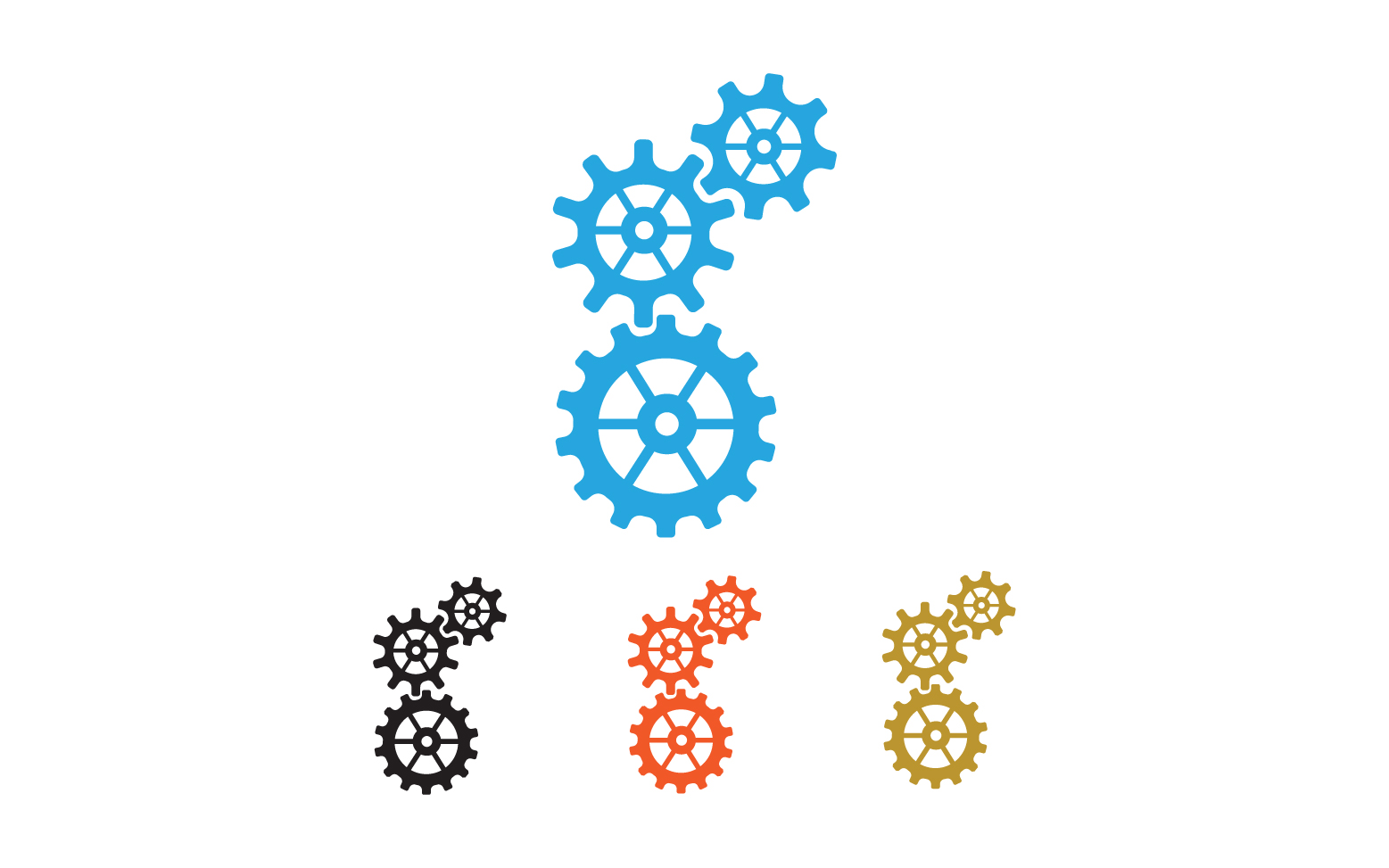 Gear box logo icon template vector v18
