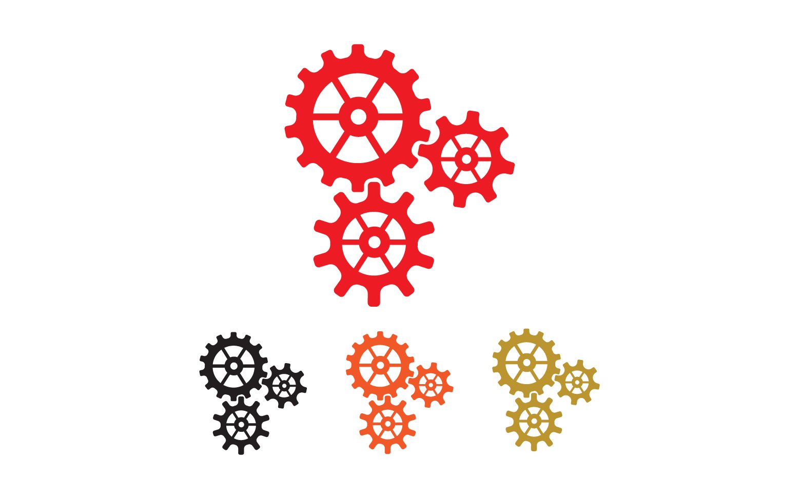 Gear box logo icon template vector v19