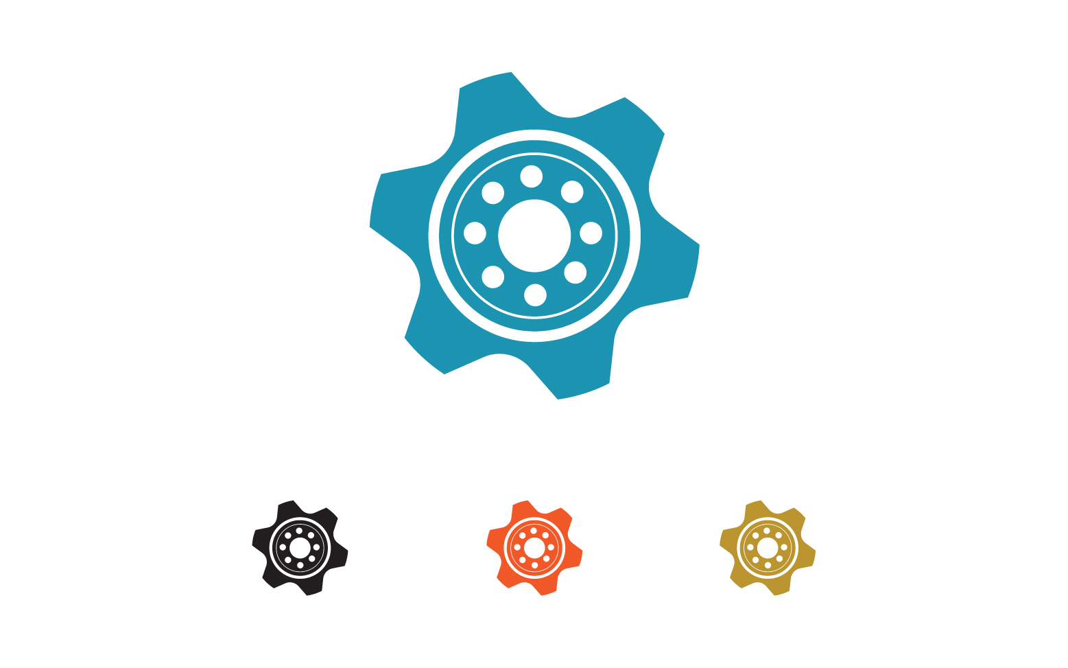 Gear box logo icon template vector v26
