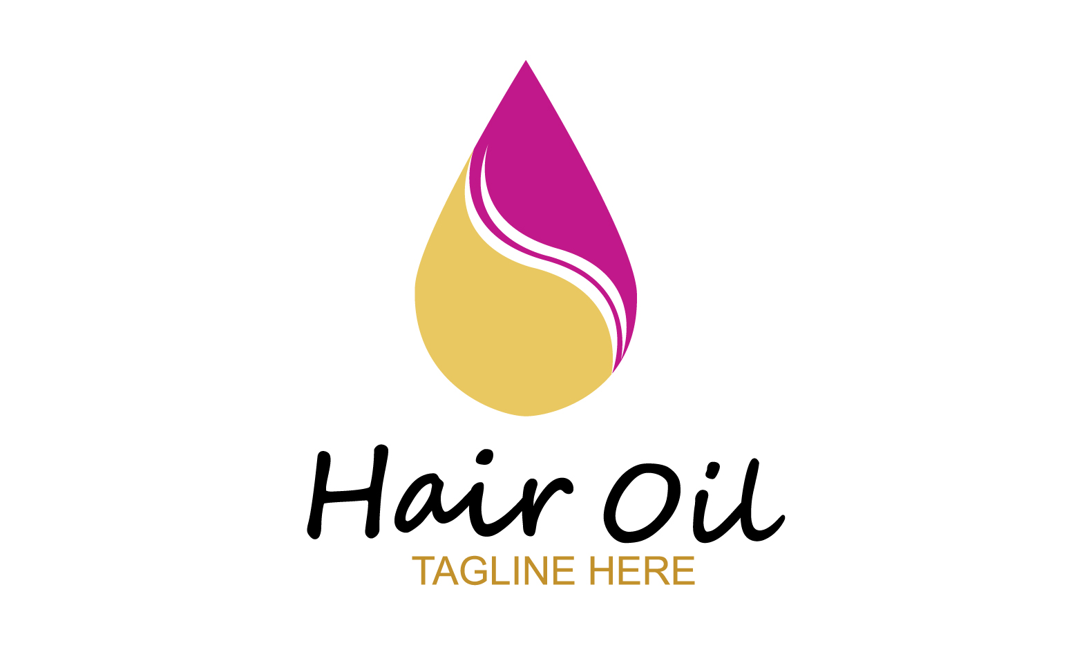 Hair oil health logo vector template v1