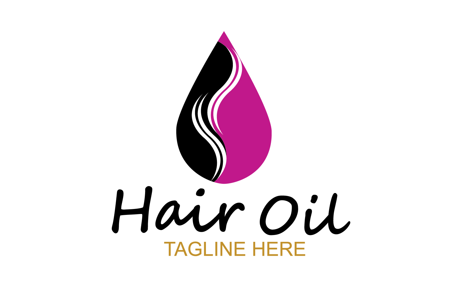 Hair oil health logo vector template v3