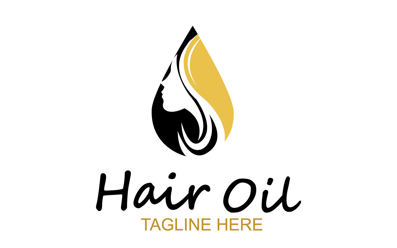 Hair oil health logo vector template v9