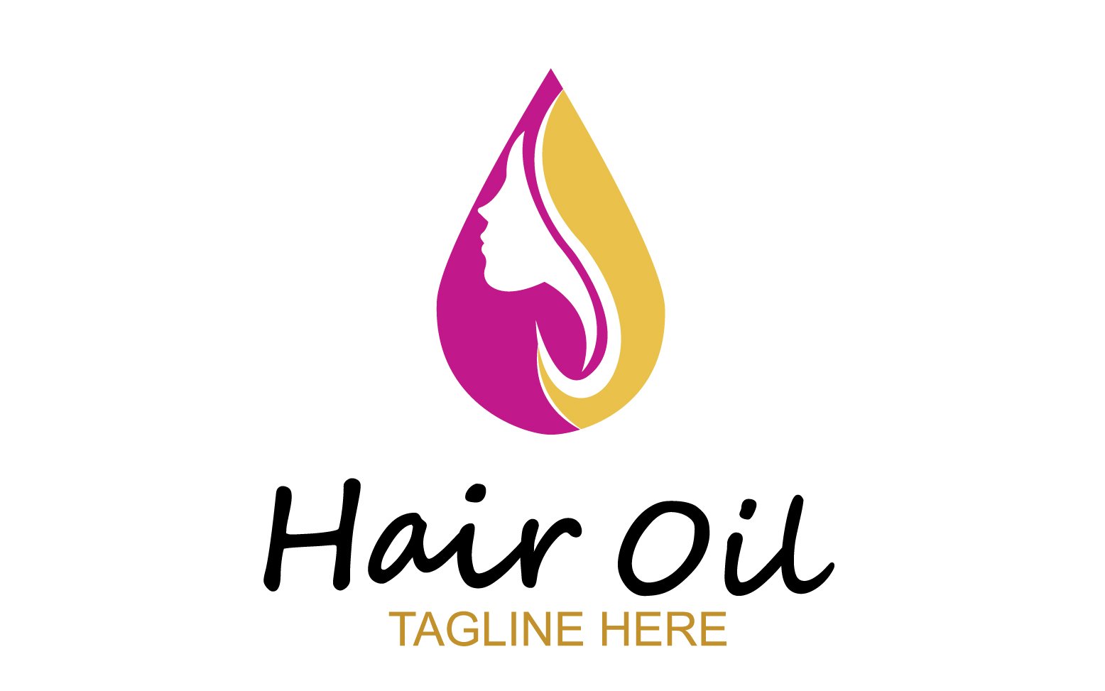 Hair oil health logo vector template v12