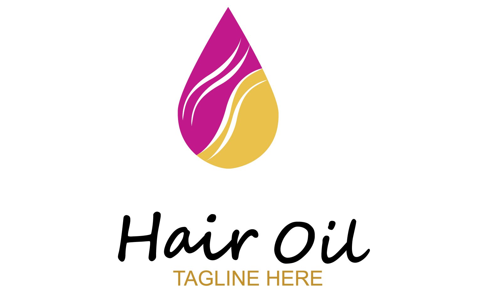 Hair oil health logo vector template v5