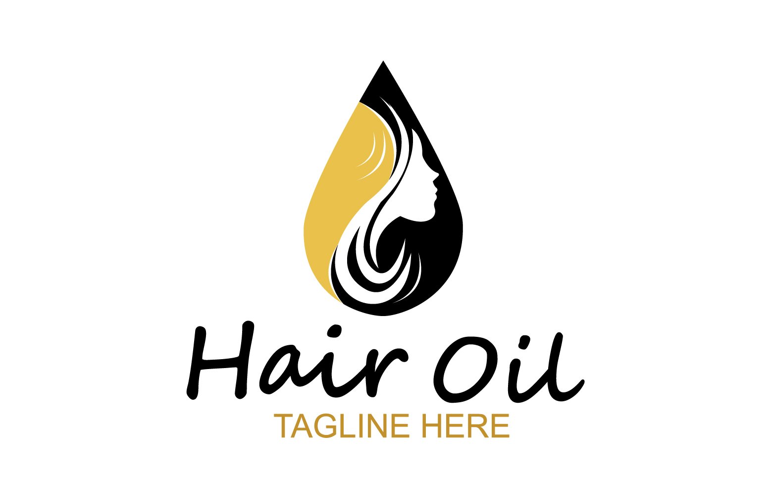 Hair oil health logo vector template v11