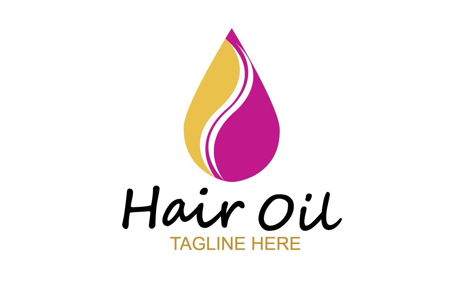 Hair oil health logo vector template v7
