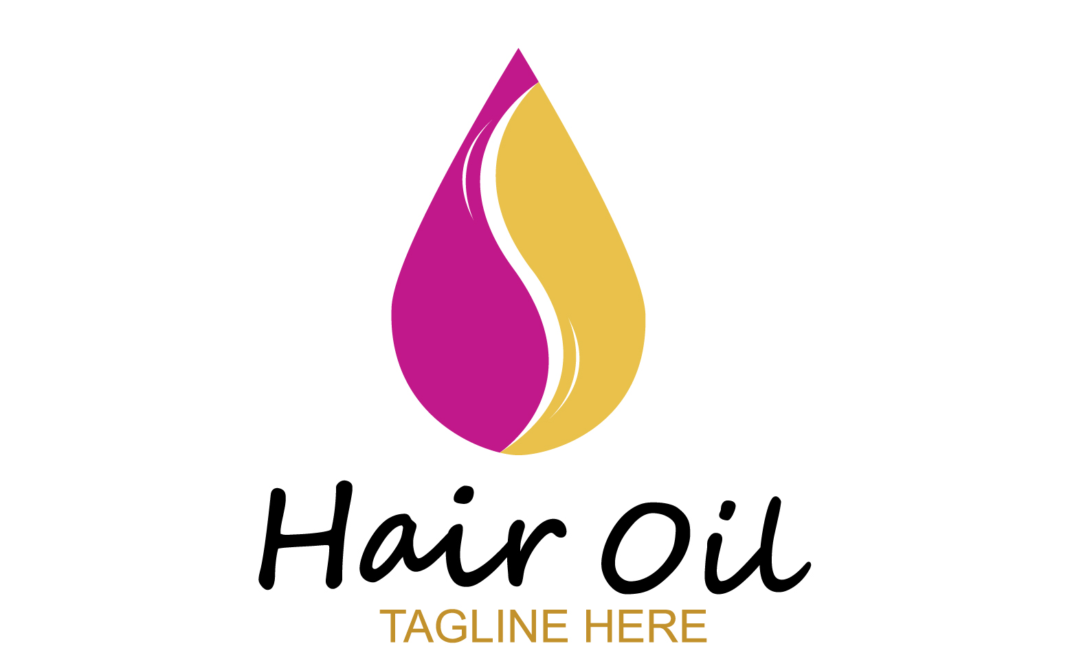 Hair oil health logo vector template v16