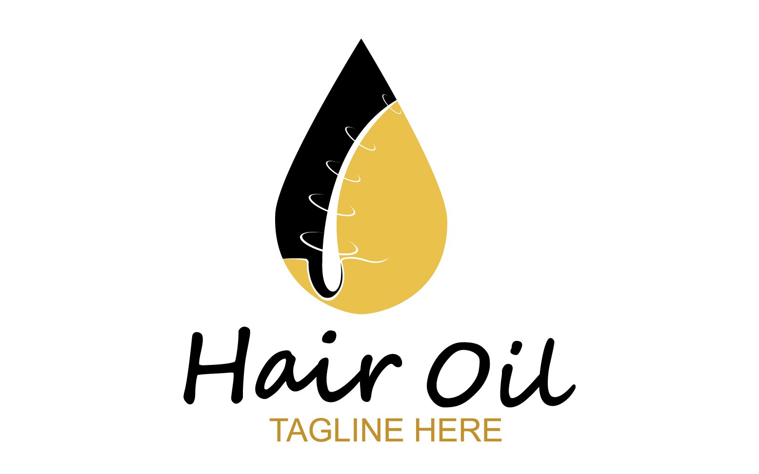 Hair oil health logo vector template v17