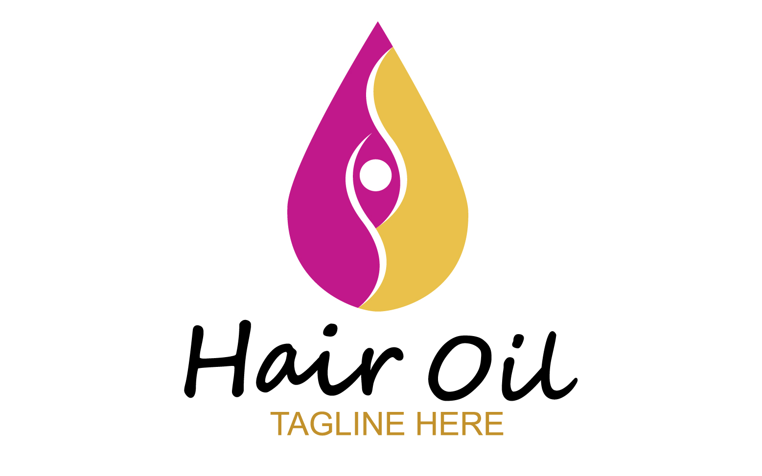Hair oil health logo vector template v8