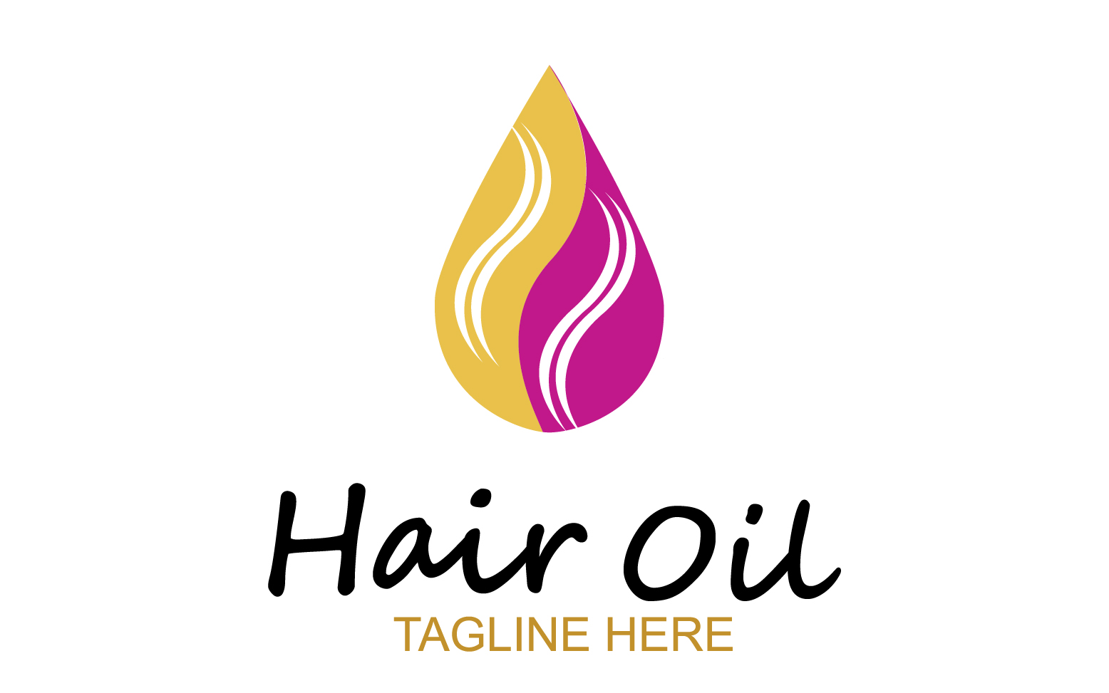 Hair oil health logo vector template v15