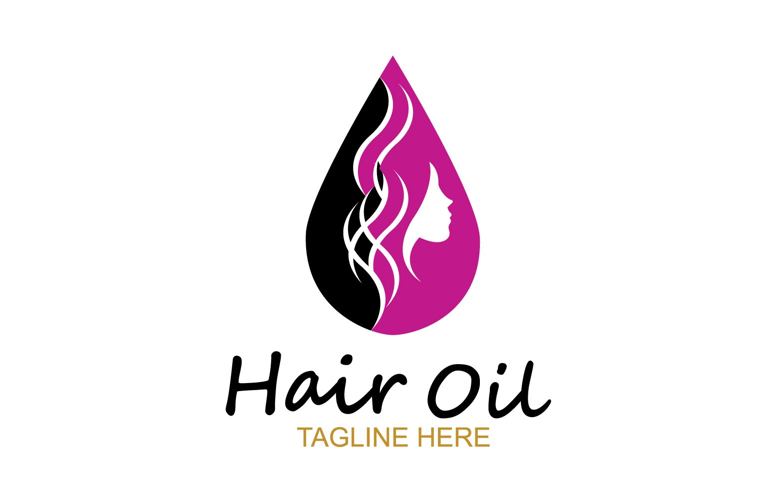 Hair oil health logo vector template v14