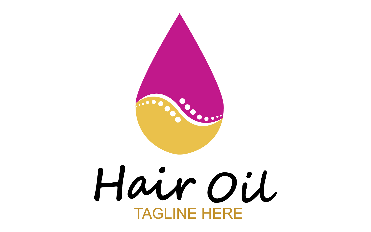 Hair oil health logo vector template v18