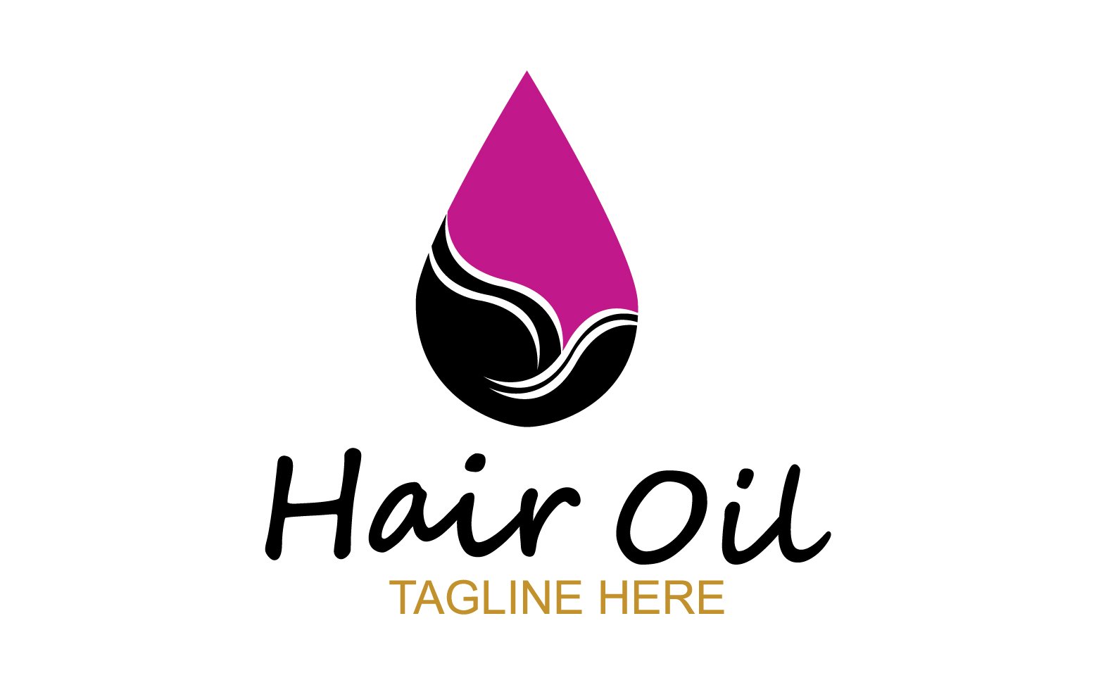 Hair oil health logo vector template v19