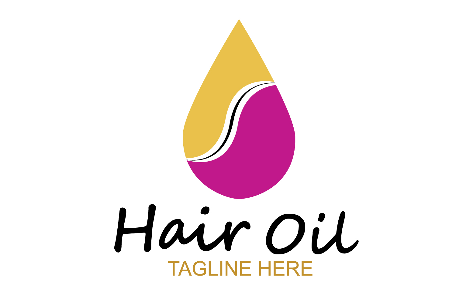 Hair oil health logo vector template v22