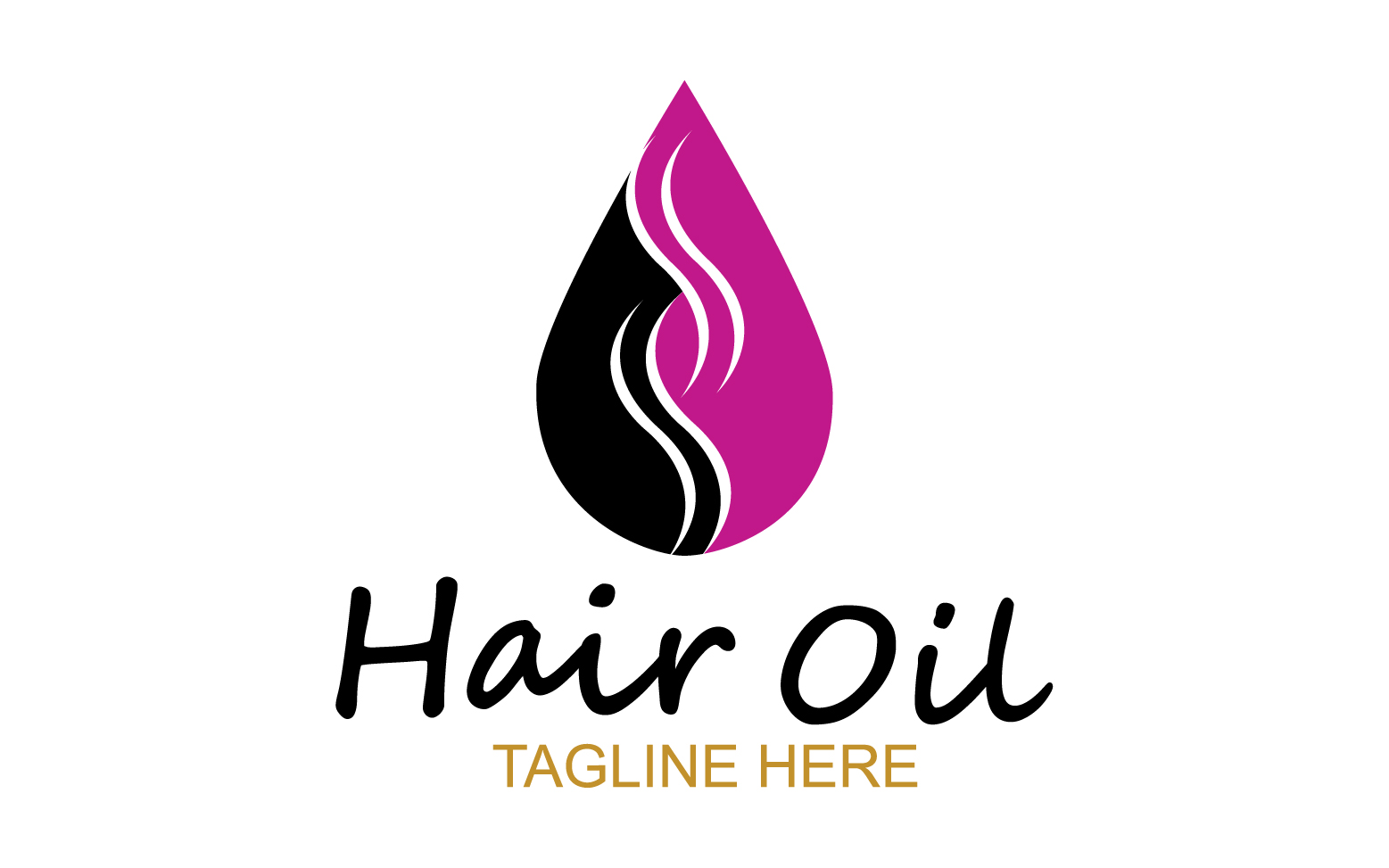 Hair oil health logo vector template v21