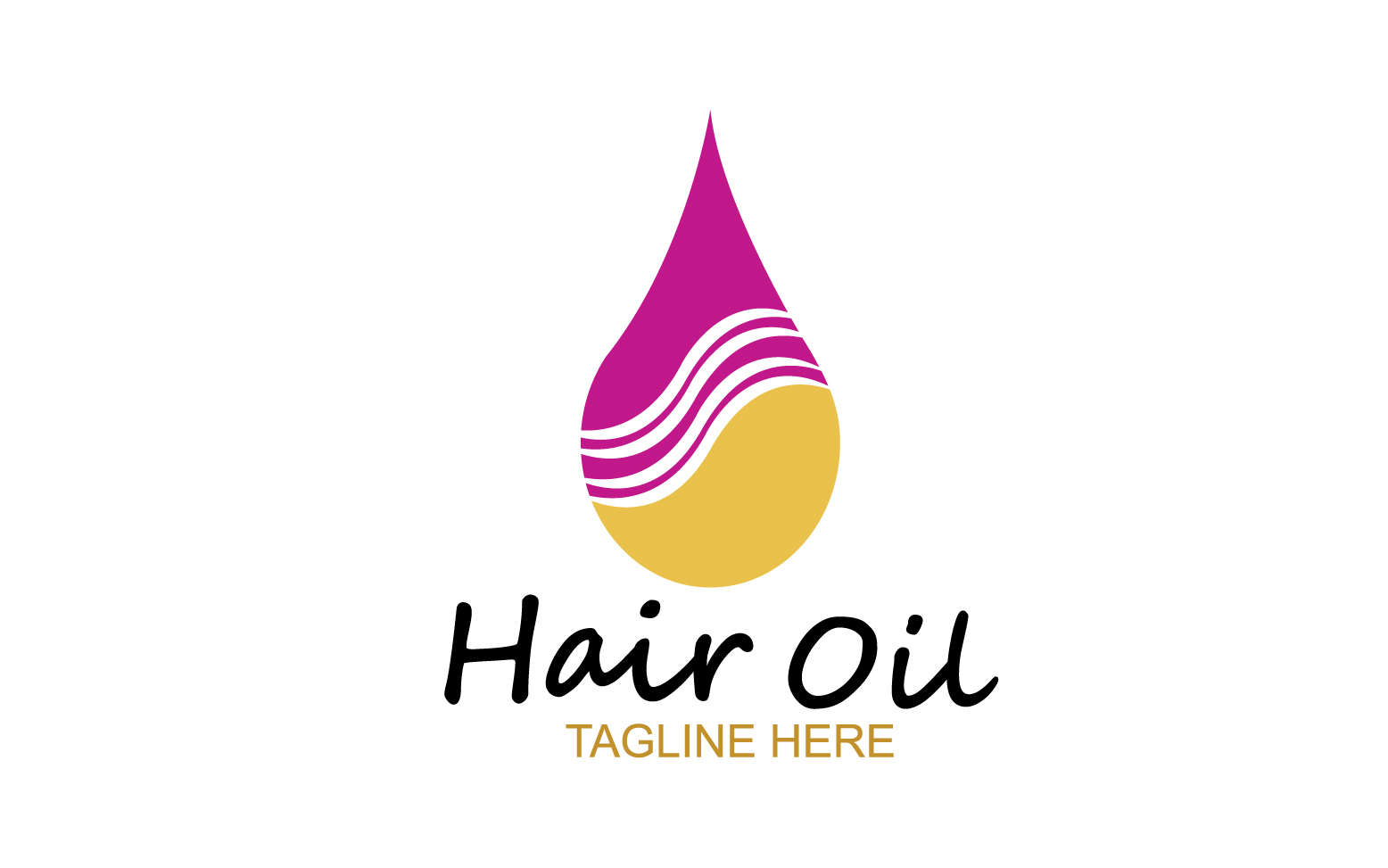 Hair oil health logo vector template v25