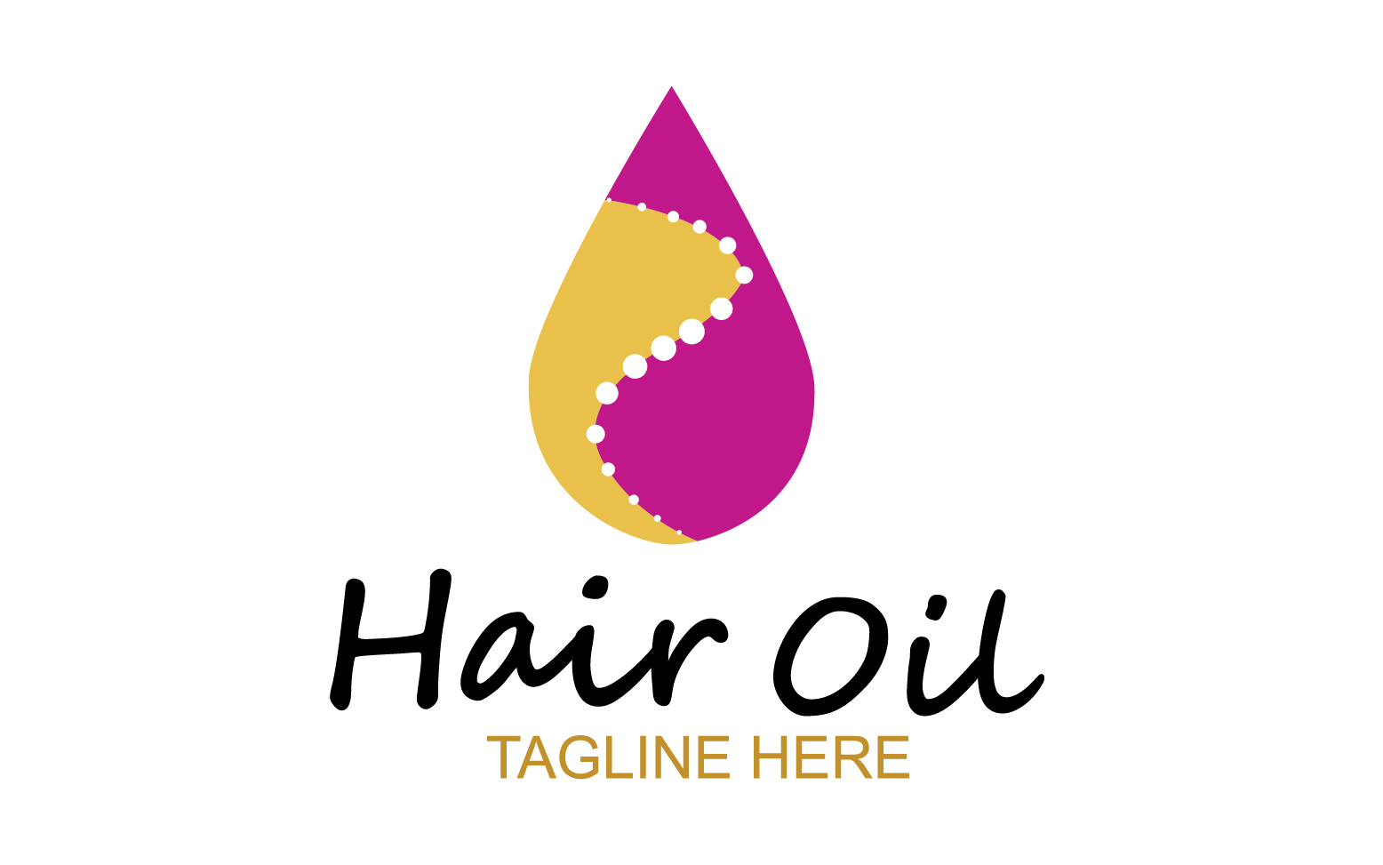 Hair oil health logo vector template v20