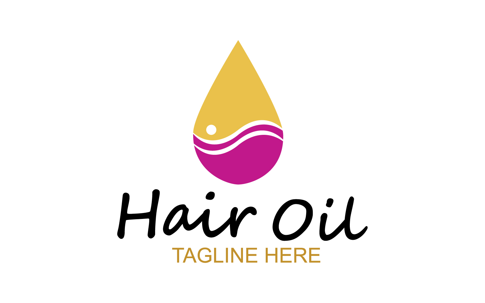Hair oil health logo vector template v24